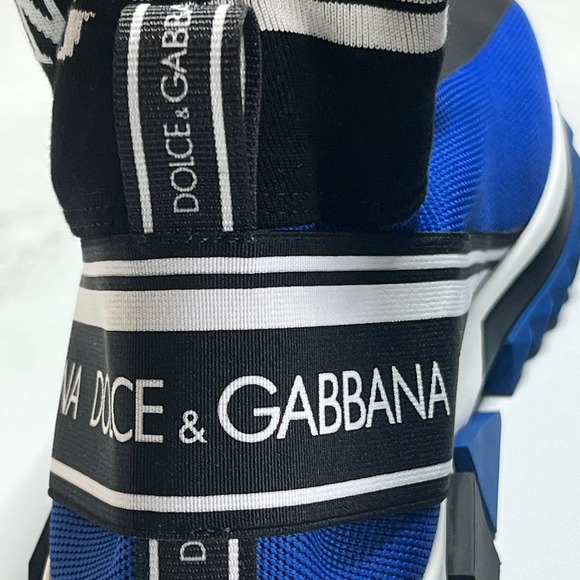 Dolce & Gabbana Hightop Sorrento Sneakers with DG Logo in Blue - Picture 7 of 10